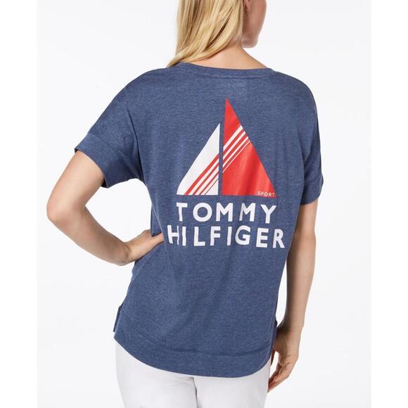 Tommy Hilfiger Tops - Tommy Hilfiger Womens V Neck Logo T-Shirt Size M